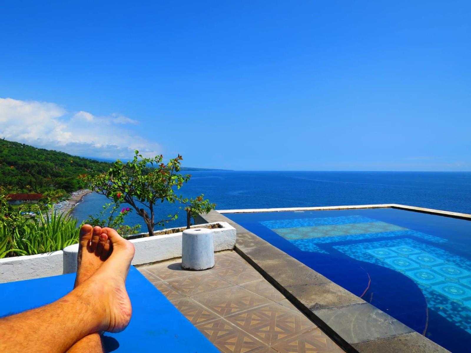 Waenis Sunset View Hotel And Restaurant, Amed, Bali Eksteriør billede